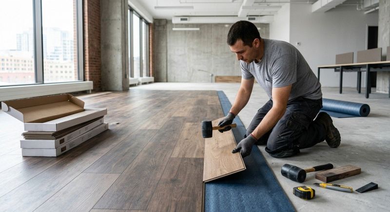 Our team working on Flooring Service projects in Shakopee, MN